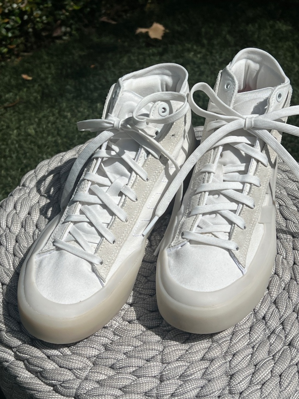 Adidas Znsored High Top Sneakers - Crystal White
